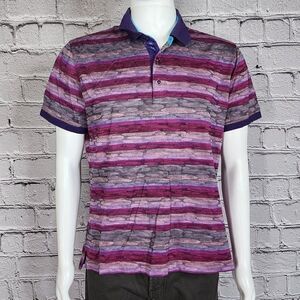 Robert Graham  100% Cotton Classic Fit Polo Mens Shirt Size XL
